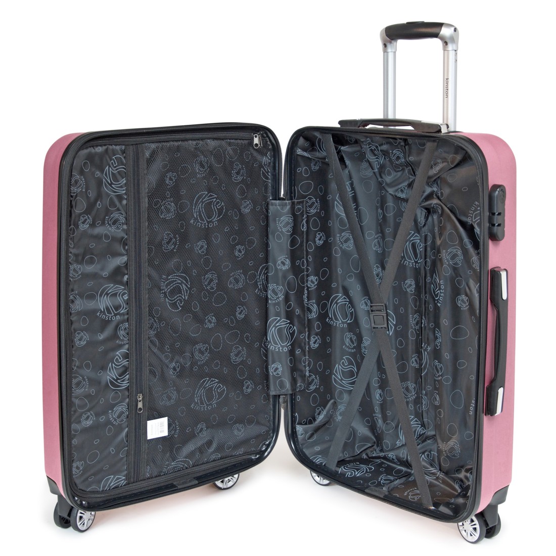 Moscou - Set de 3 valises rigides coque ABS Rose