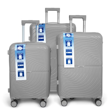 SET DE 3 VALISES PP 8 ROUES