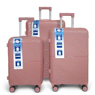 SET DE 3 VALISES PP 8 ROUES