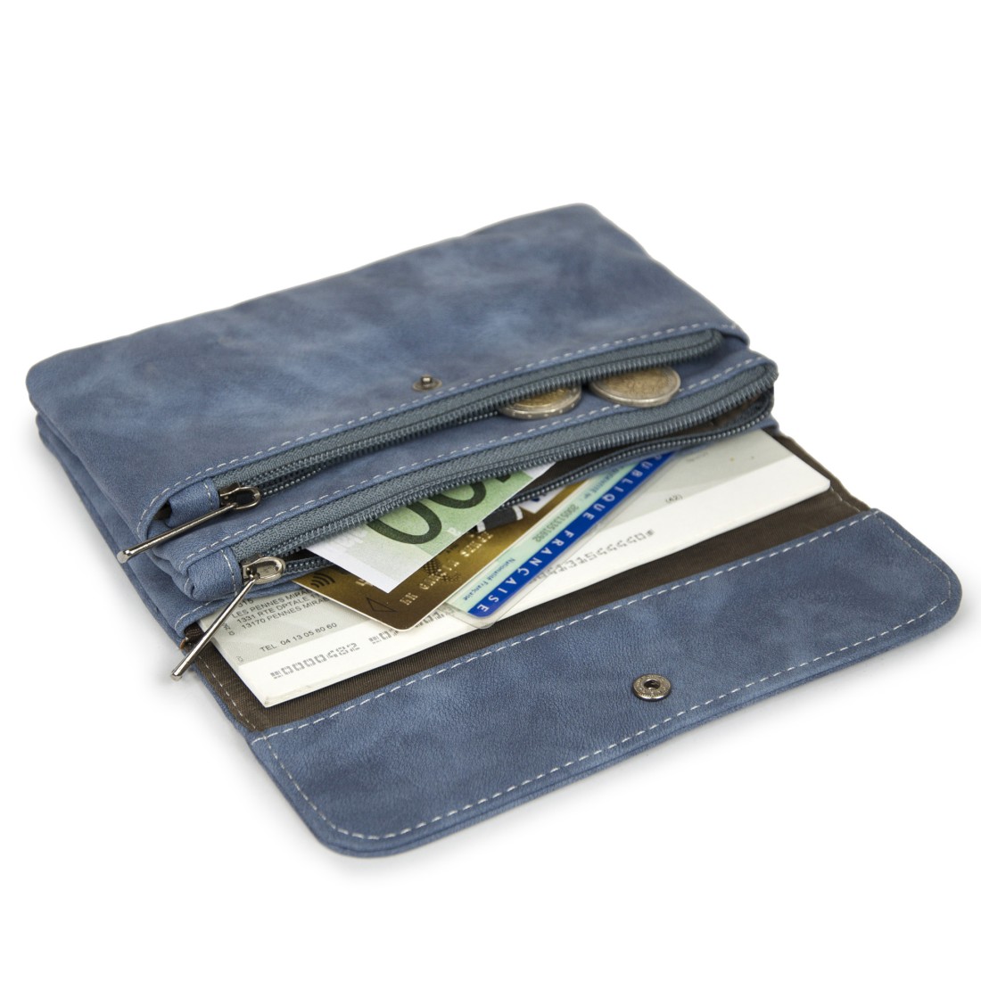 PORTE MONNAIE - CHEQUIER - CARTE ZIPPE SOUPLE