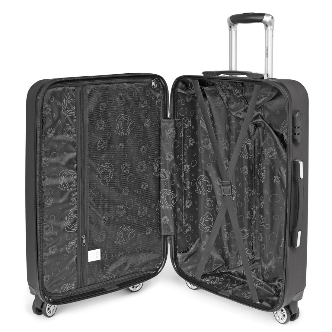 Moscou - Set de 3 valises rigides coque ABS Gris foncé