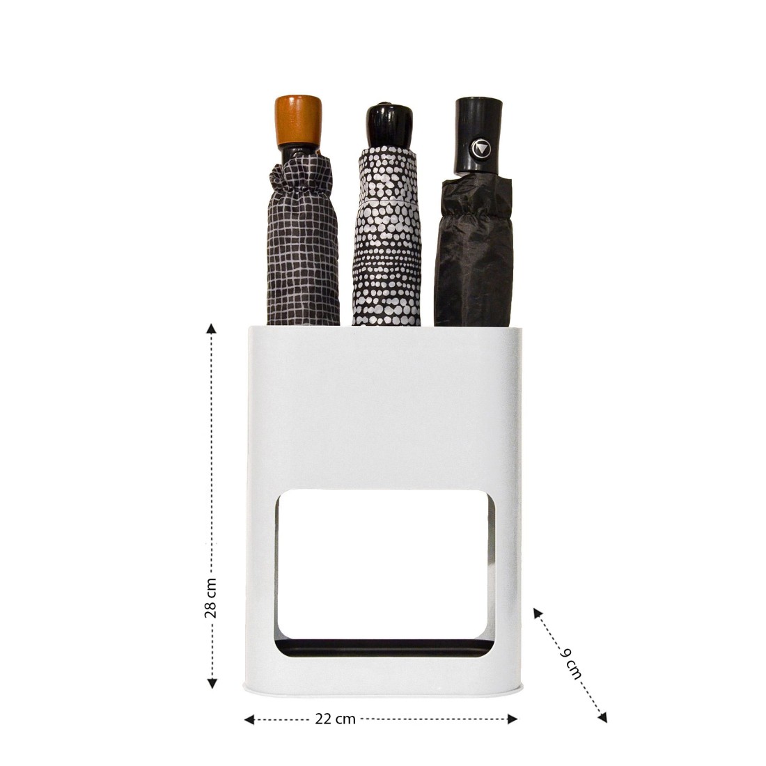 Porte-parapluie blanc pour 4 parapluies