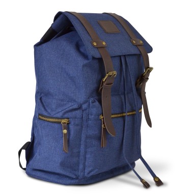 Sac à dos en textile vintage Bleu
