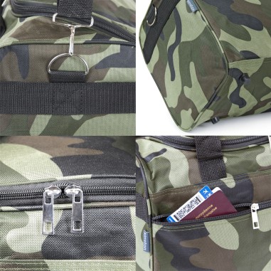 SAC VOYAGE LOW COST TEXTILE PETIT MODELE (camouflage)
