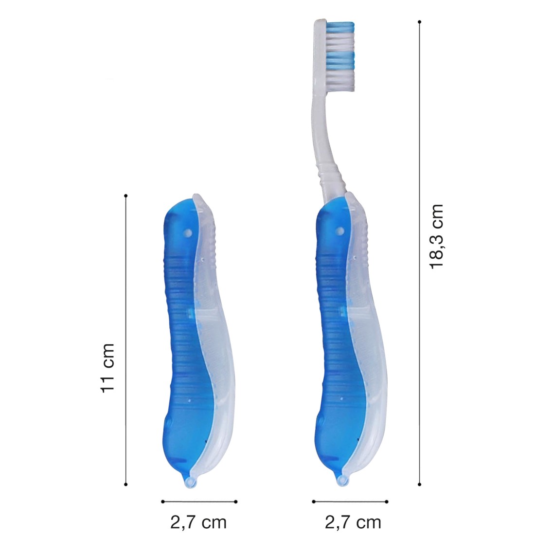 ENSEMBLE 4 BROSSES A DENT PLIABLE FLUO