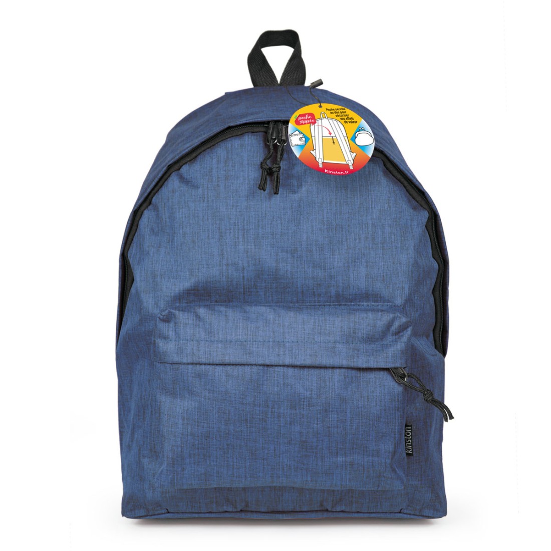 Sac à dos unisexe en Textile bleu de marque Kinston