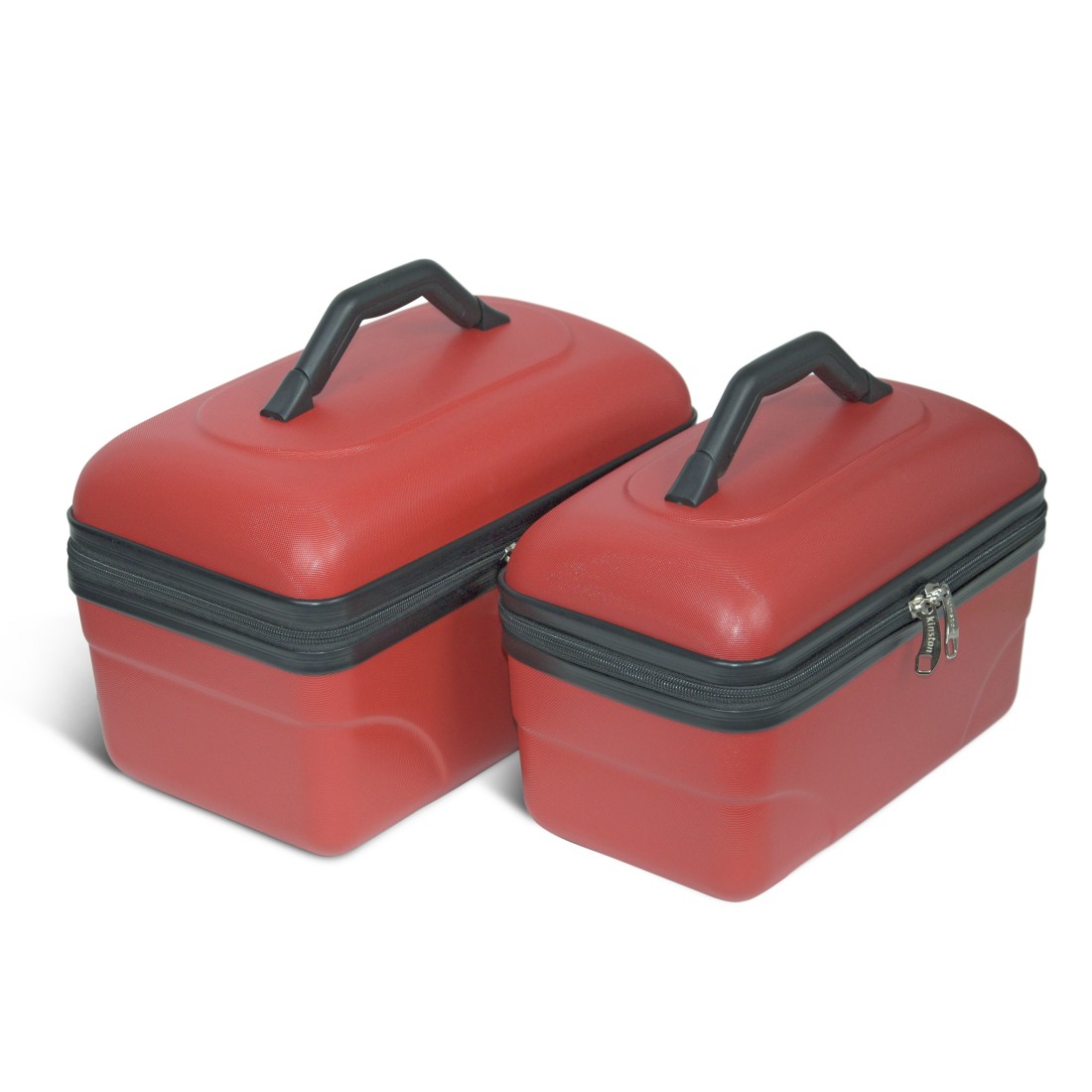 CONSTANCE - SET DE 2 VANITYS RIGIDES COQUE ABS - ROUGE