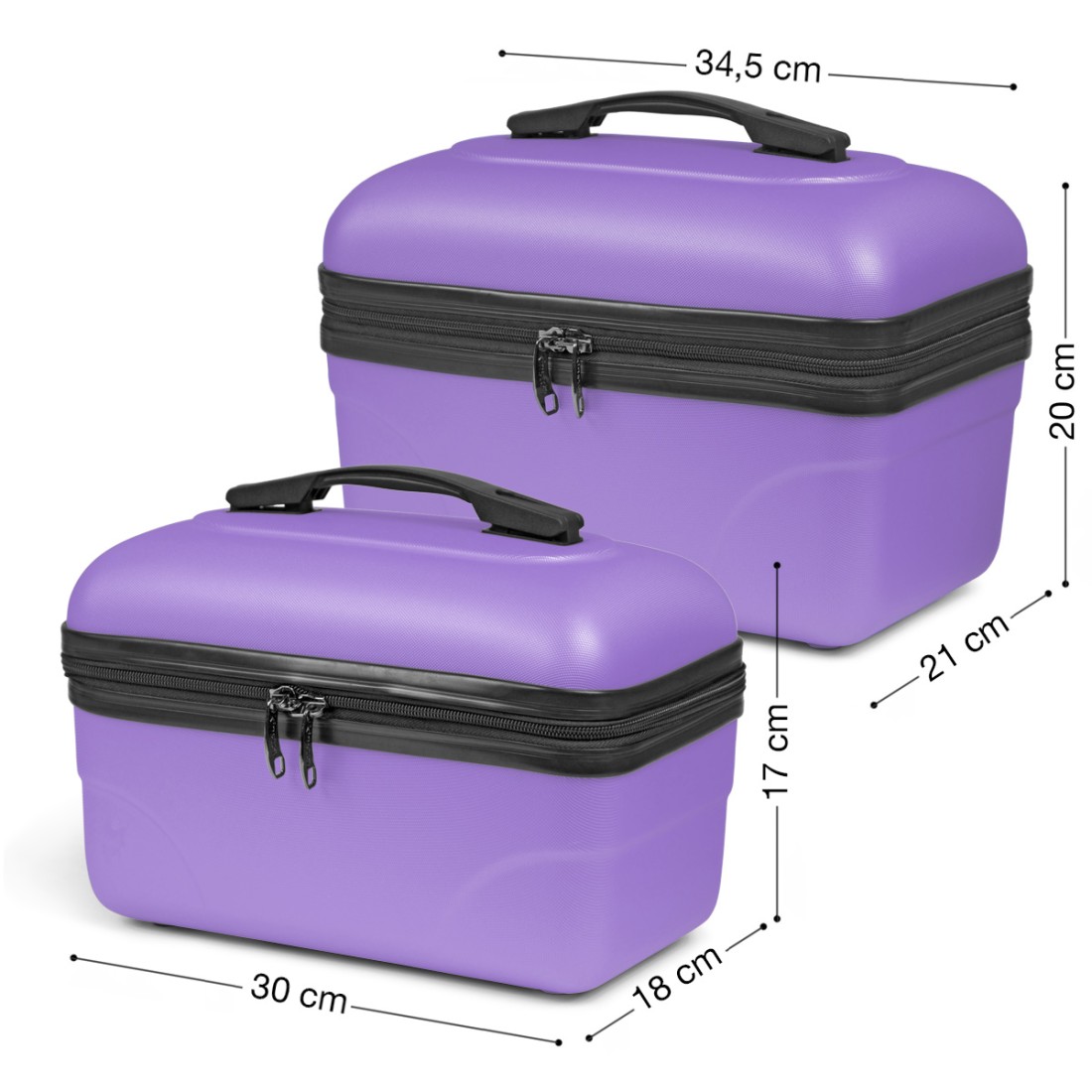 SET DE 2 VANITYS RIGIDES COQUE ABS