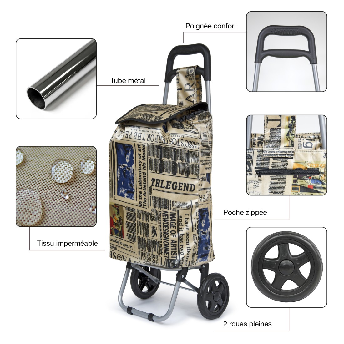 CHARIOT DE COURSE TEXTILE