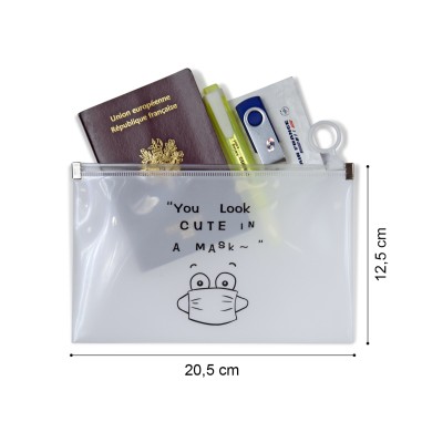 LOT DE 4 POCHETTES ZIP COLORIS ASSORTIS