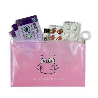LOT DE 4 POCHETTES ZIP COLORIS ASSORTIS
